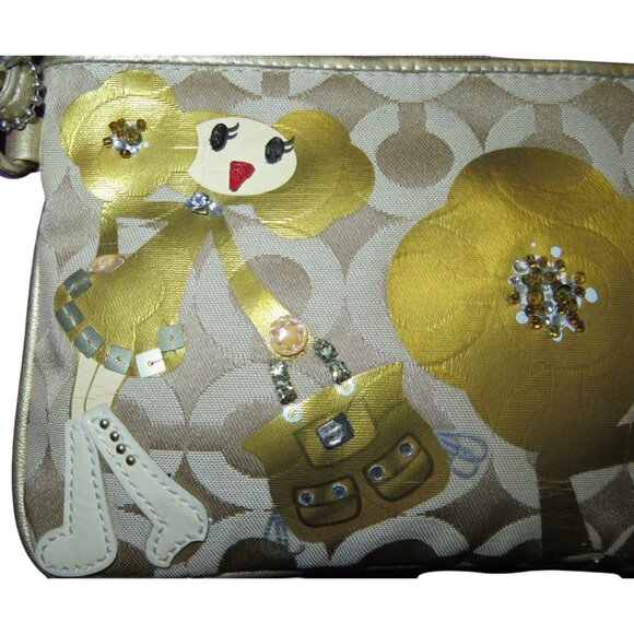 SOLD  Coach Poppy Goldy Cheerleader Embellished Limited Edition Collectors - Picture 7 of 13